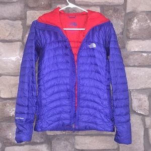 Blue/purple north face winter coat